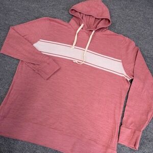 Faherty Hoodie Men 2XL Red Surf Pullover Sunwashed Slub Organic Cotton NEW